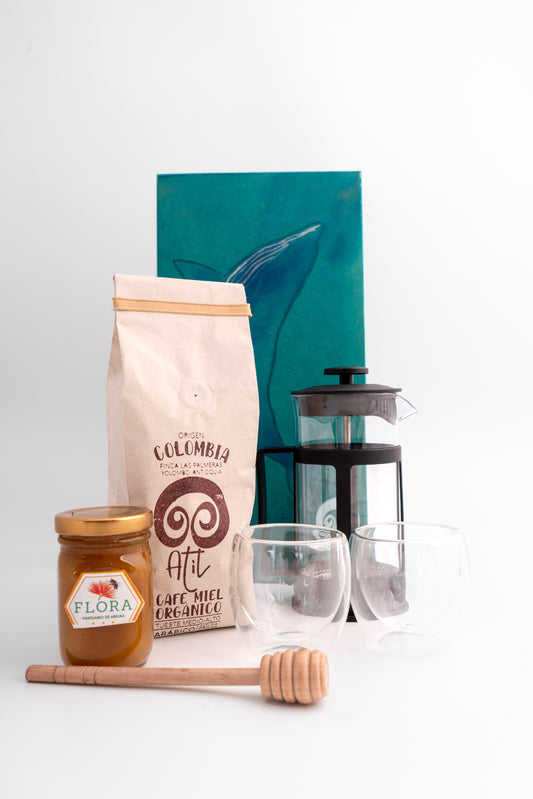 Kit café, miel y prensa